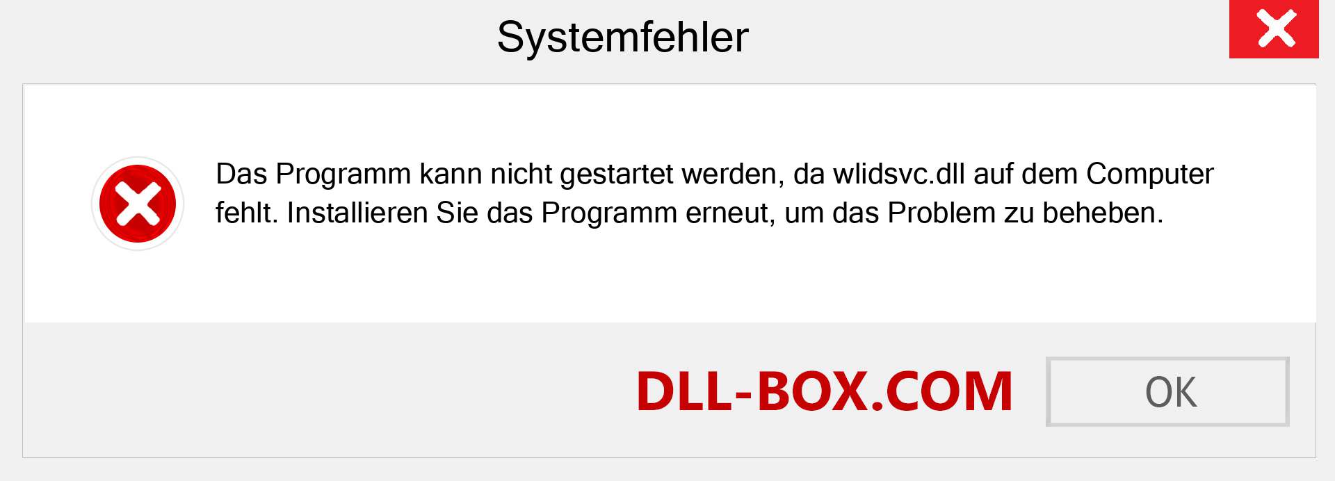 wlidsvc.dll-Datei fehlt?. Download für Windows 7, 8, 10 - Fix wlidsvc dll Missing Error unter Windows, Fotos, Bildern